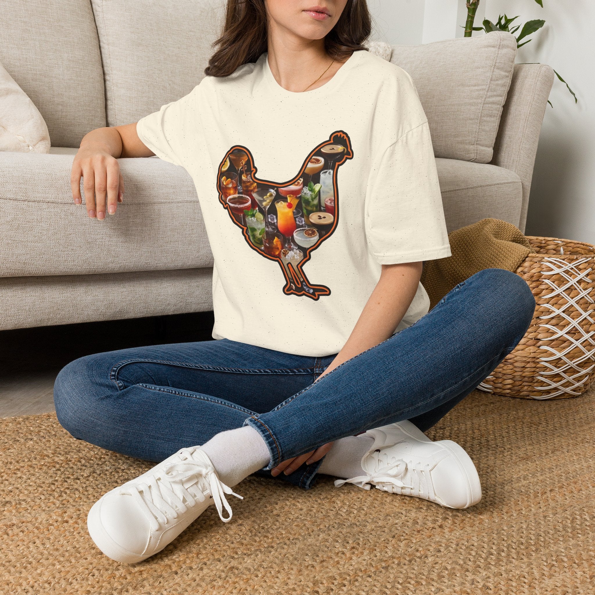 Hen Silhouette Cocktails T-Shirt