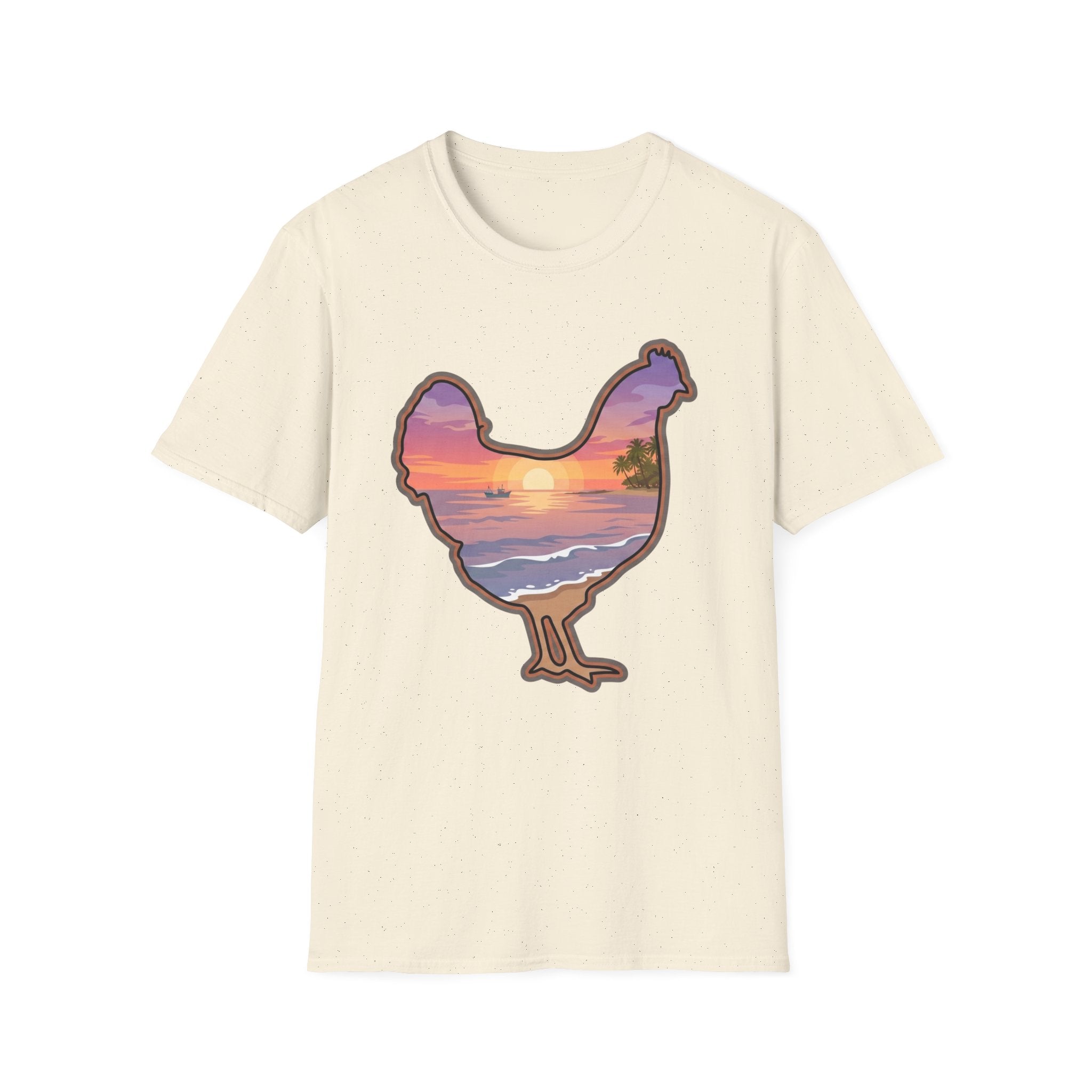 Hen Silhouette Beach V T-Shirt