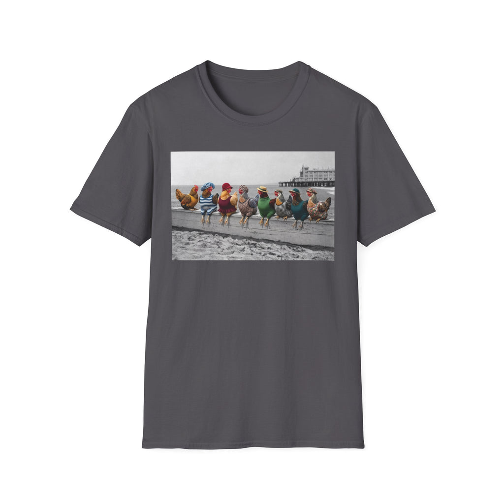 Beach Hens Sitting Color T-Shirt