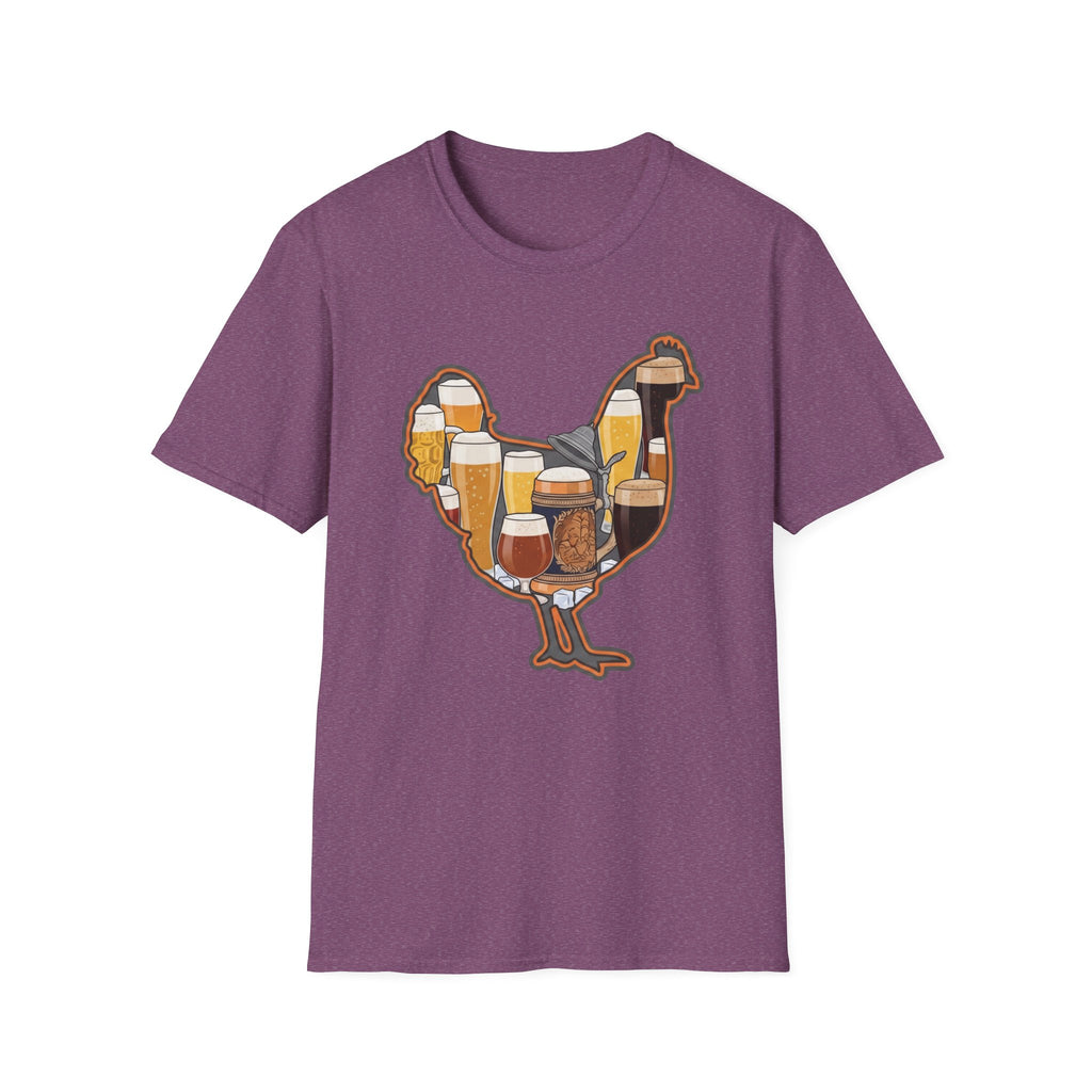 Hen Silhouette Beer V T-Shirt