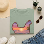 Hen Silhouette Beach V T-Shirt