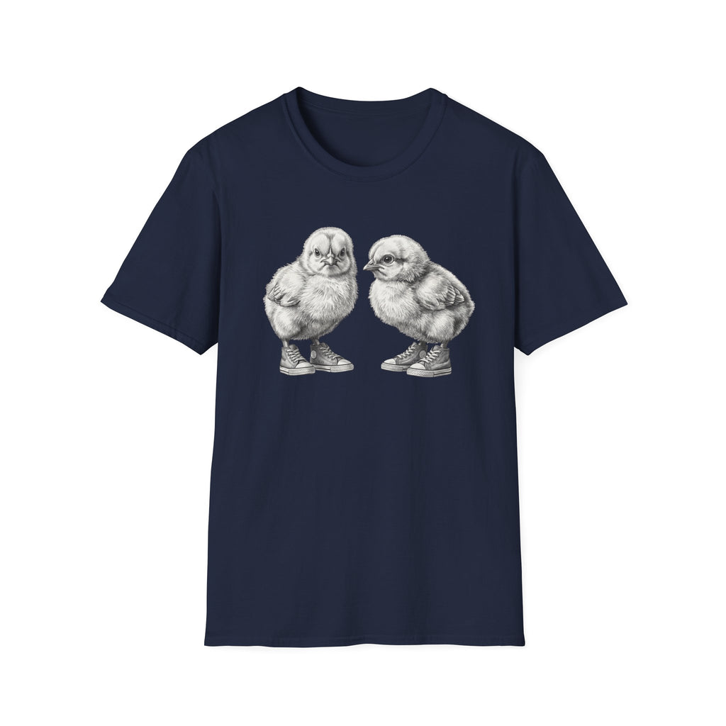 Baby Chicks in Clucks Drawing T-Shirt