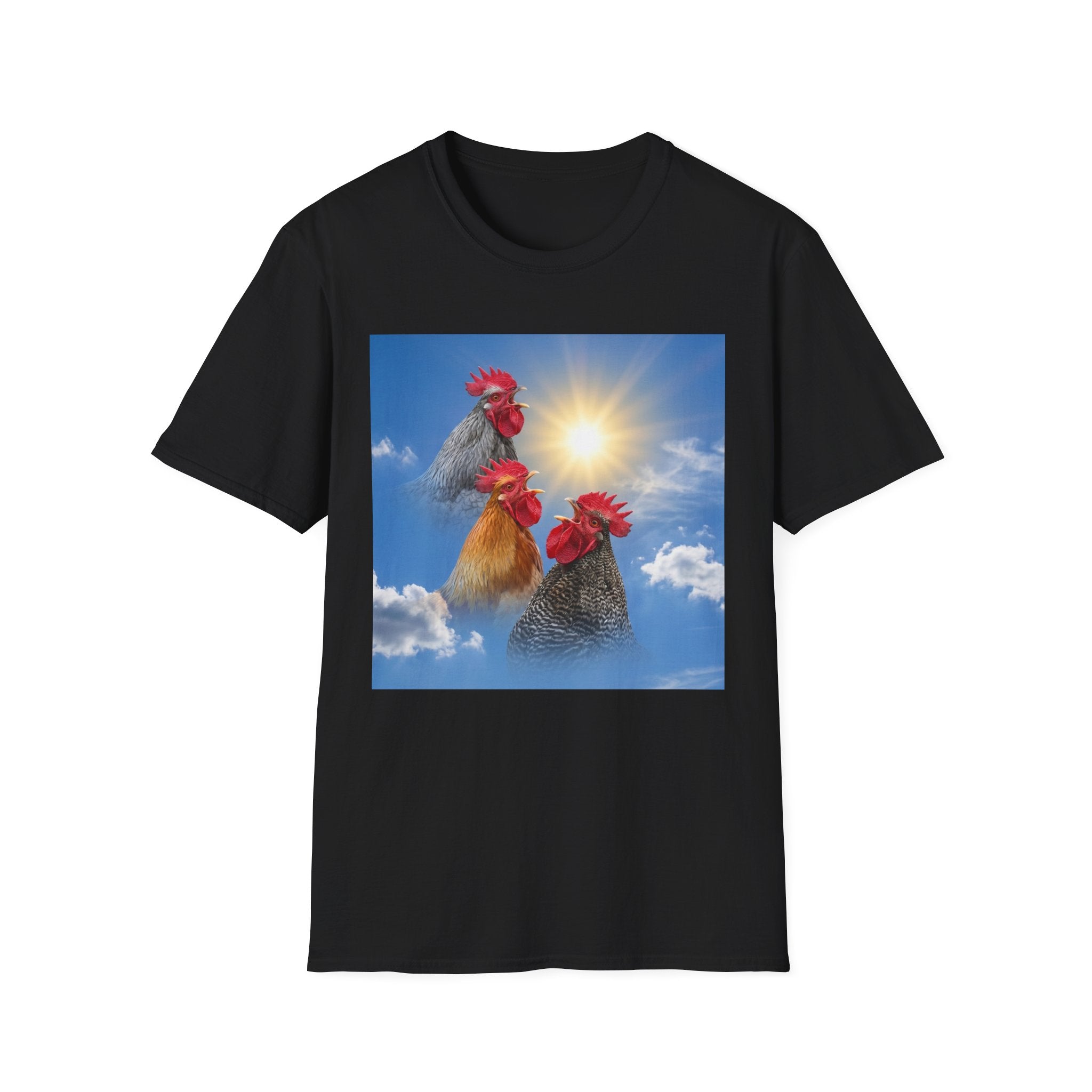 3 Rooster Sun T-Shirt