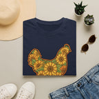 Hen Silhouette Sunflower V T-Shirt