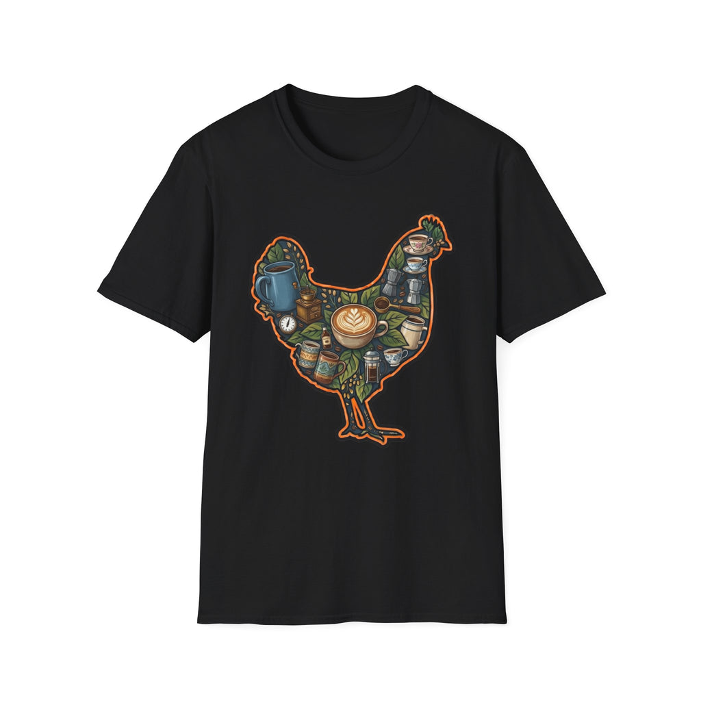 Hen Silhouette Coffee V T-Shirt