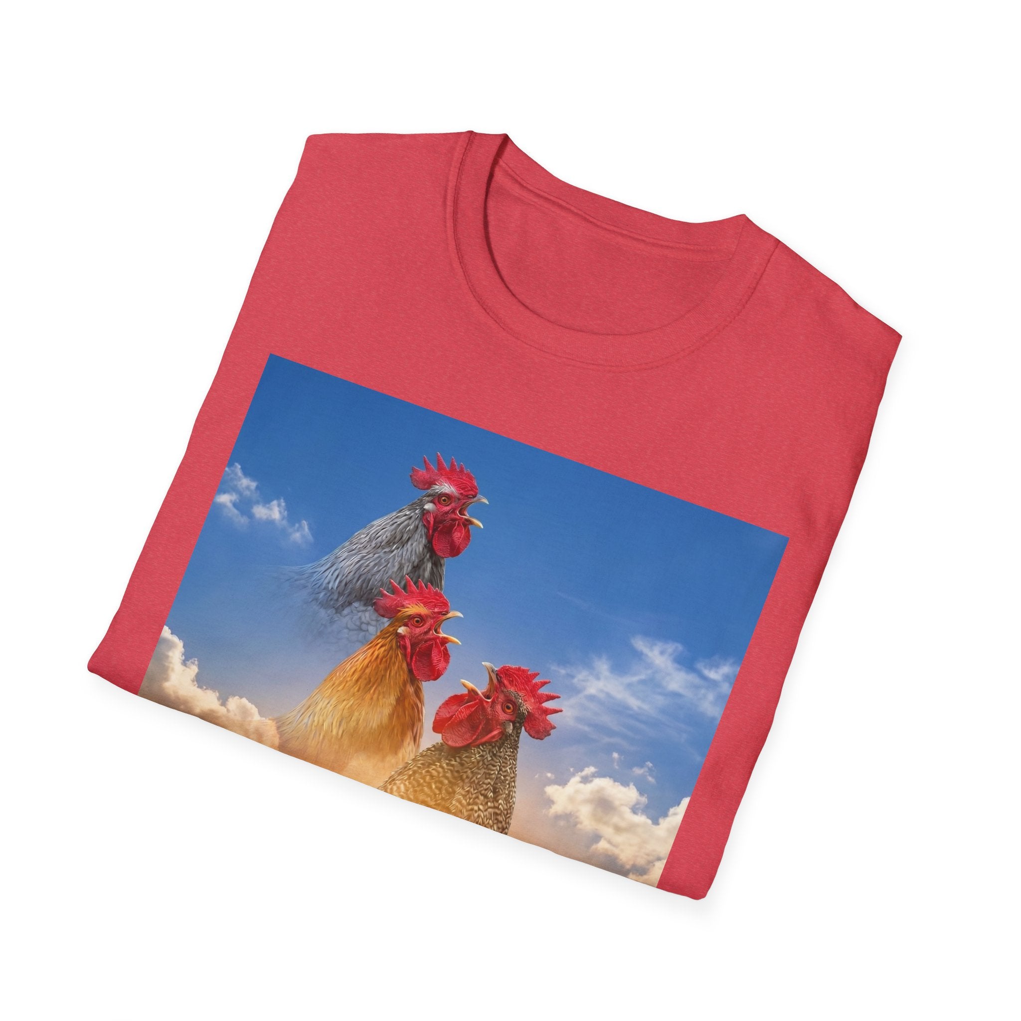 3 Rooster Sunrise Mountain T-Shirt