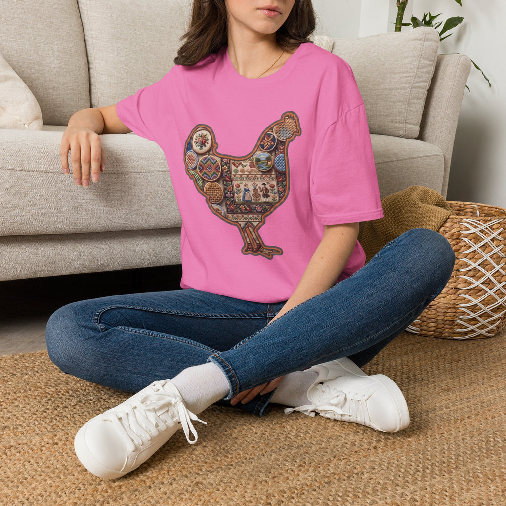 Hen Silhouette Needlepoint T-Shirt
