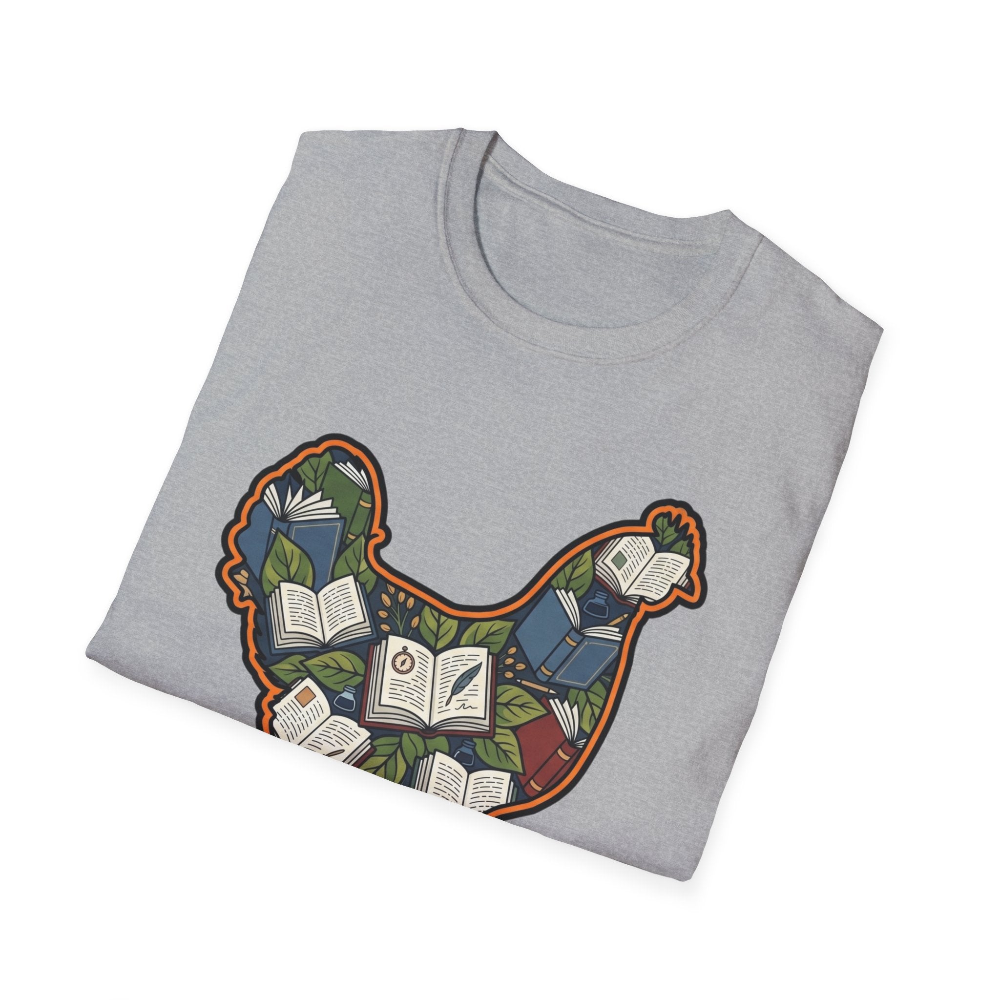 Hen Silhouette Books V T-Shirt