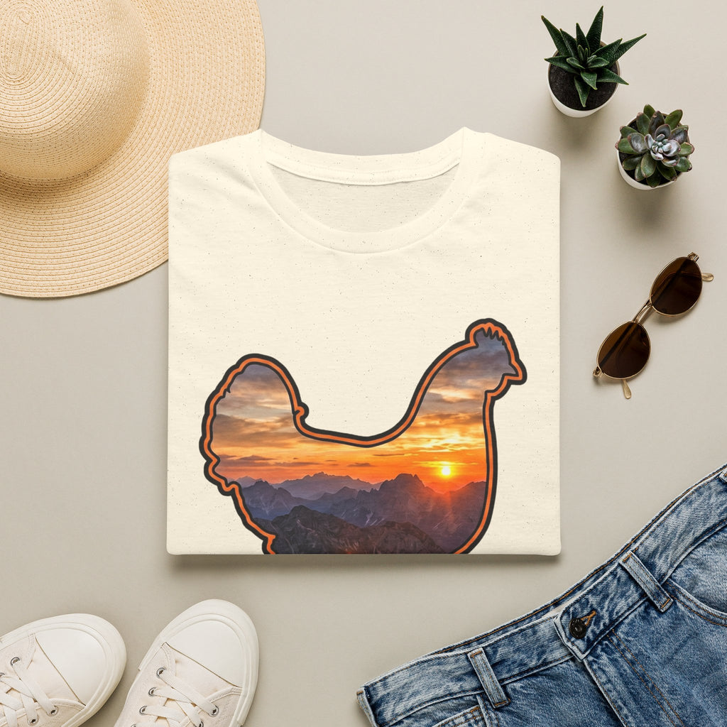 Hen Silhouette Mountain Sunset T-Shirt
