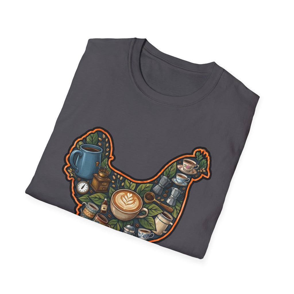 Hen Silhouette Coffee V T-Shirt
