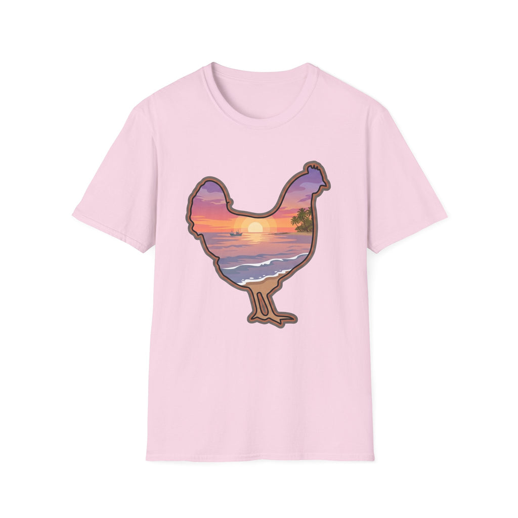 Hen Silhouette Beach V T-Shirt