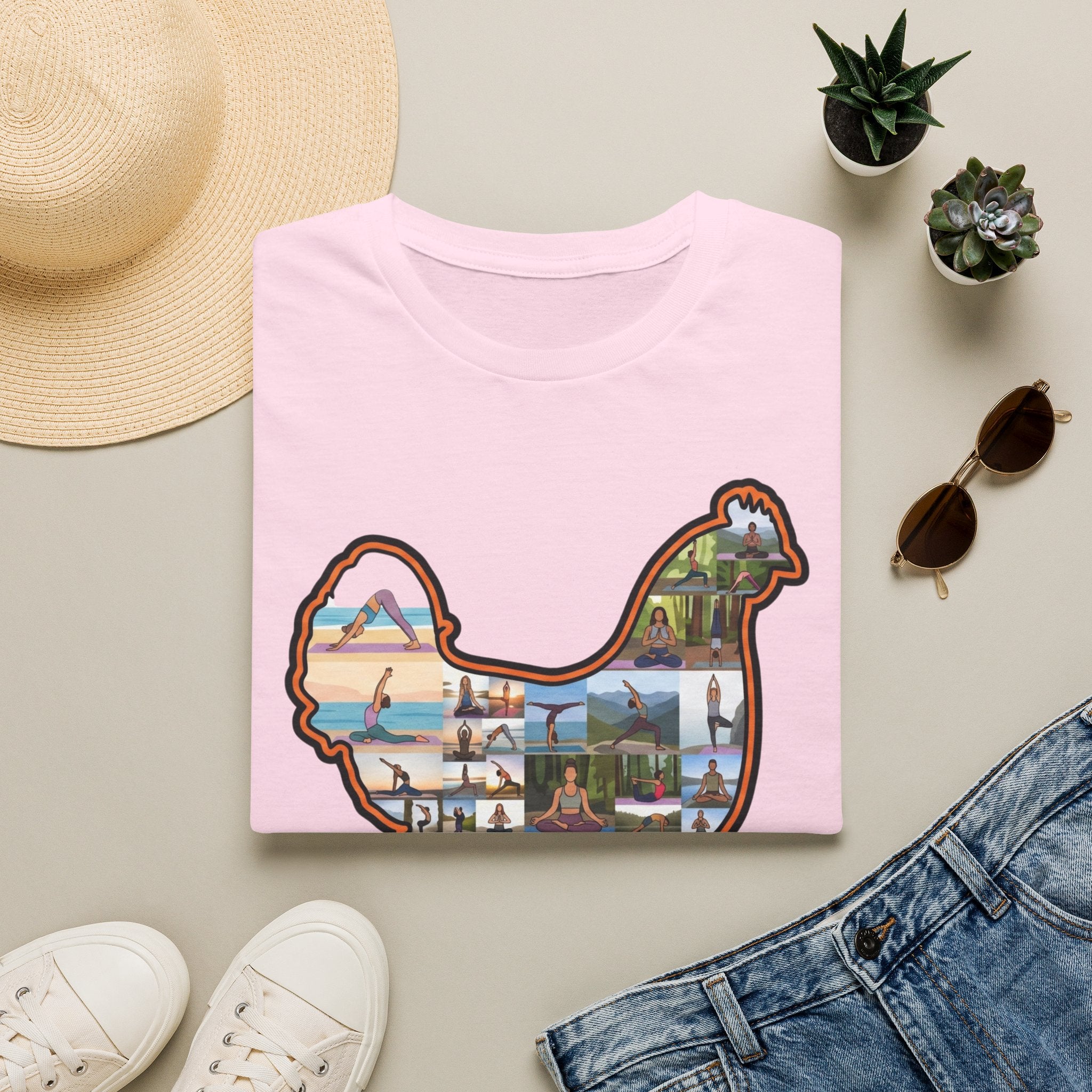 Hen Silhouette Yoga V T-Shirt