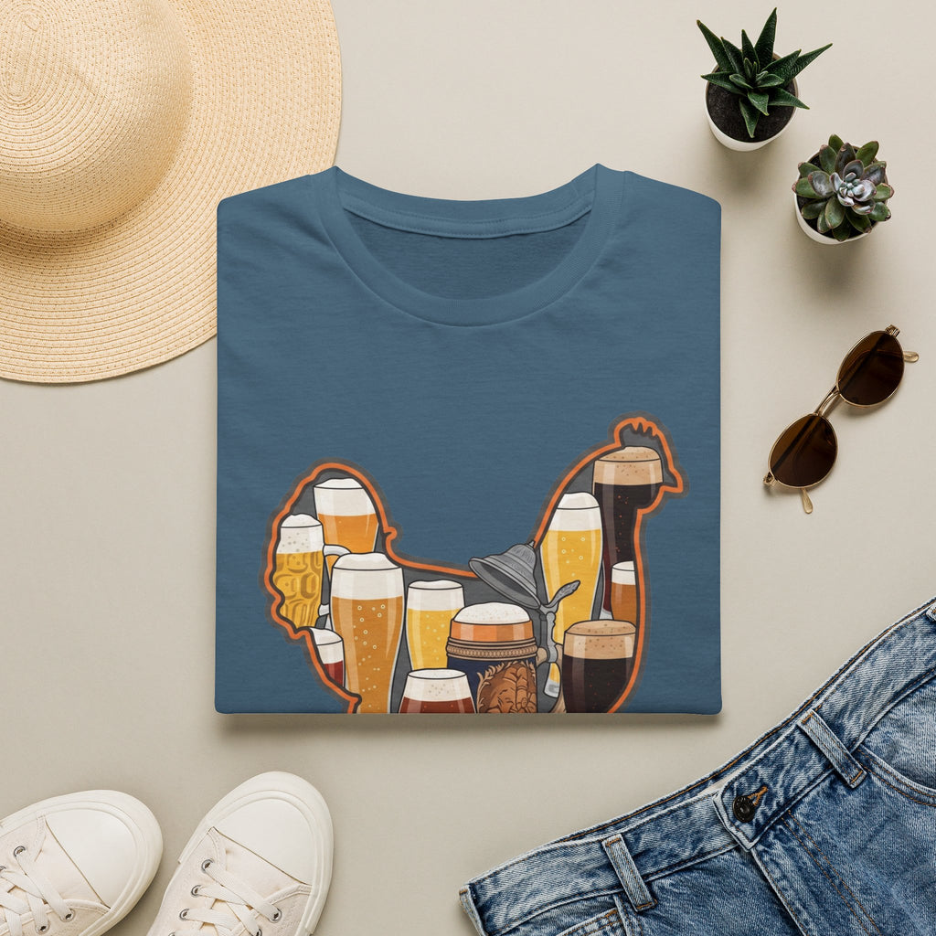 Hen Silhouette Beer V T-Shirt