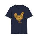 Hen Silhouette Sunflower V T-Shirt