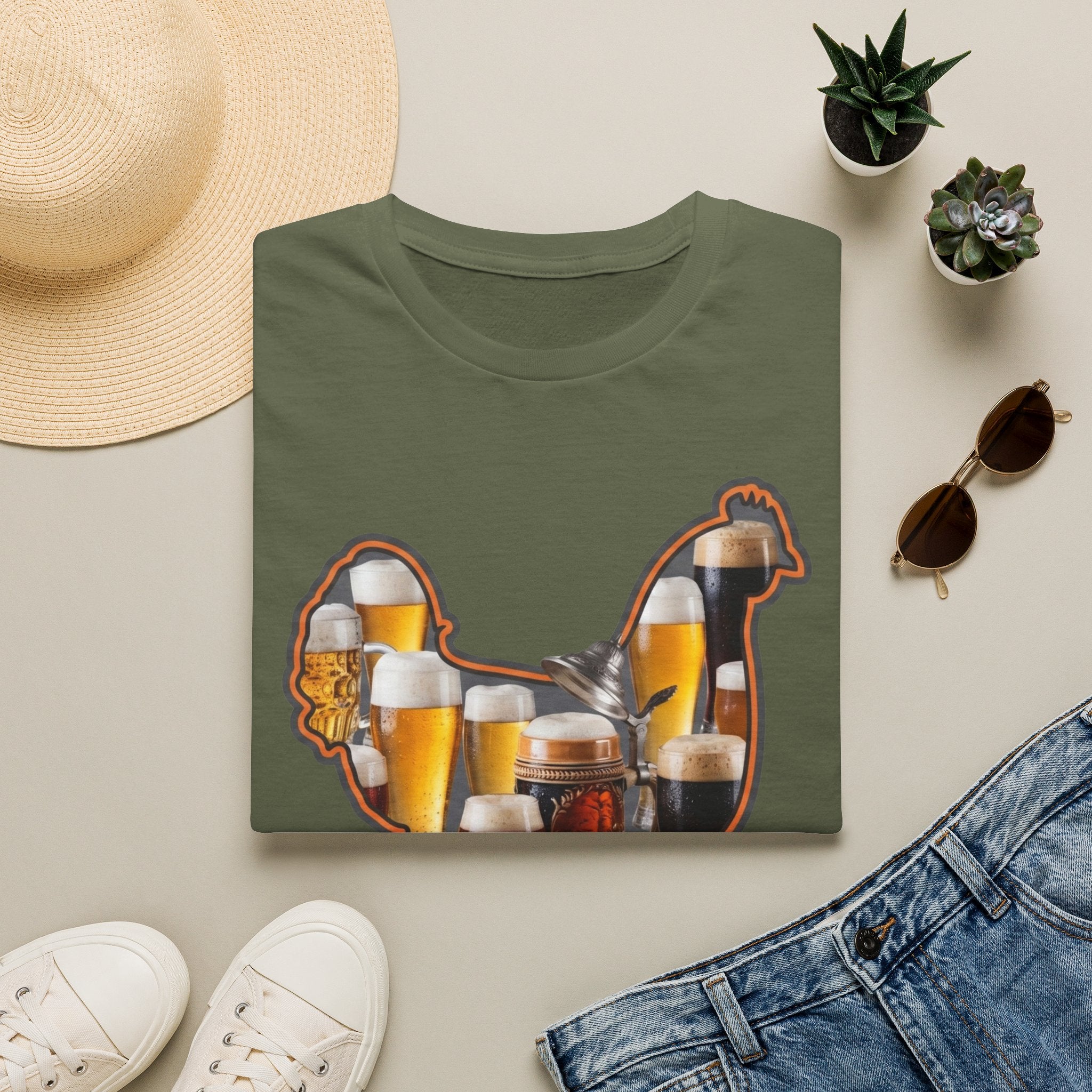 Hen Silhouette Beer T-Shirt