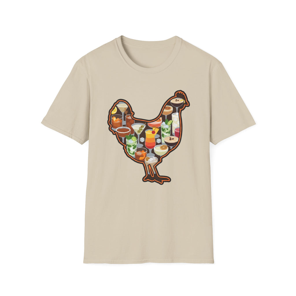 Hen Silhouette Cocktails V T-Shirt