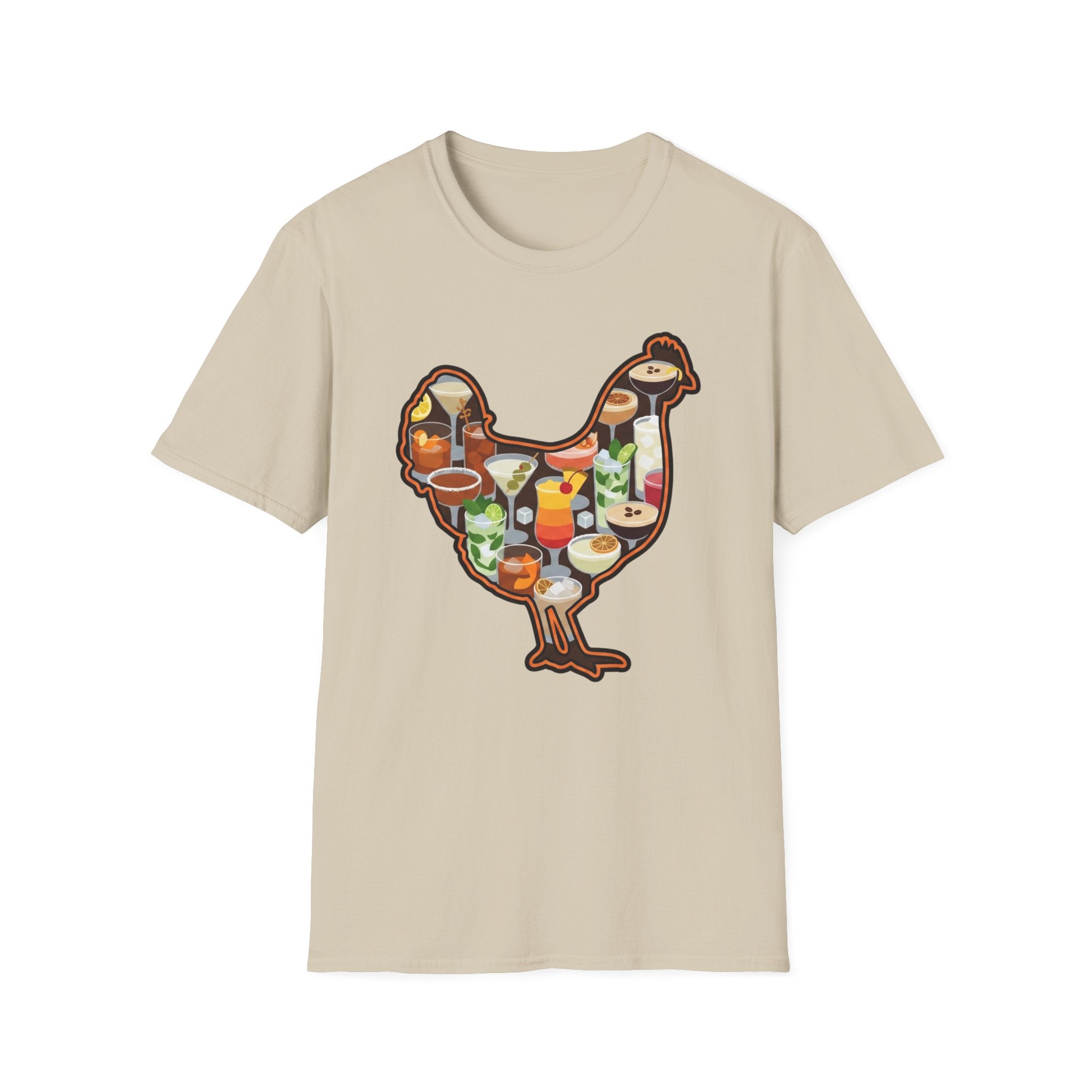 Hen Silhouette Cocktails V T-Shirt