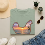 Hen Silhouette Beach T-Shirt