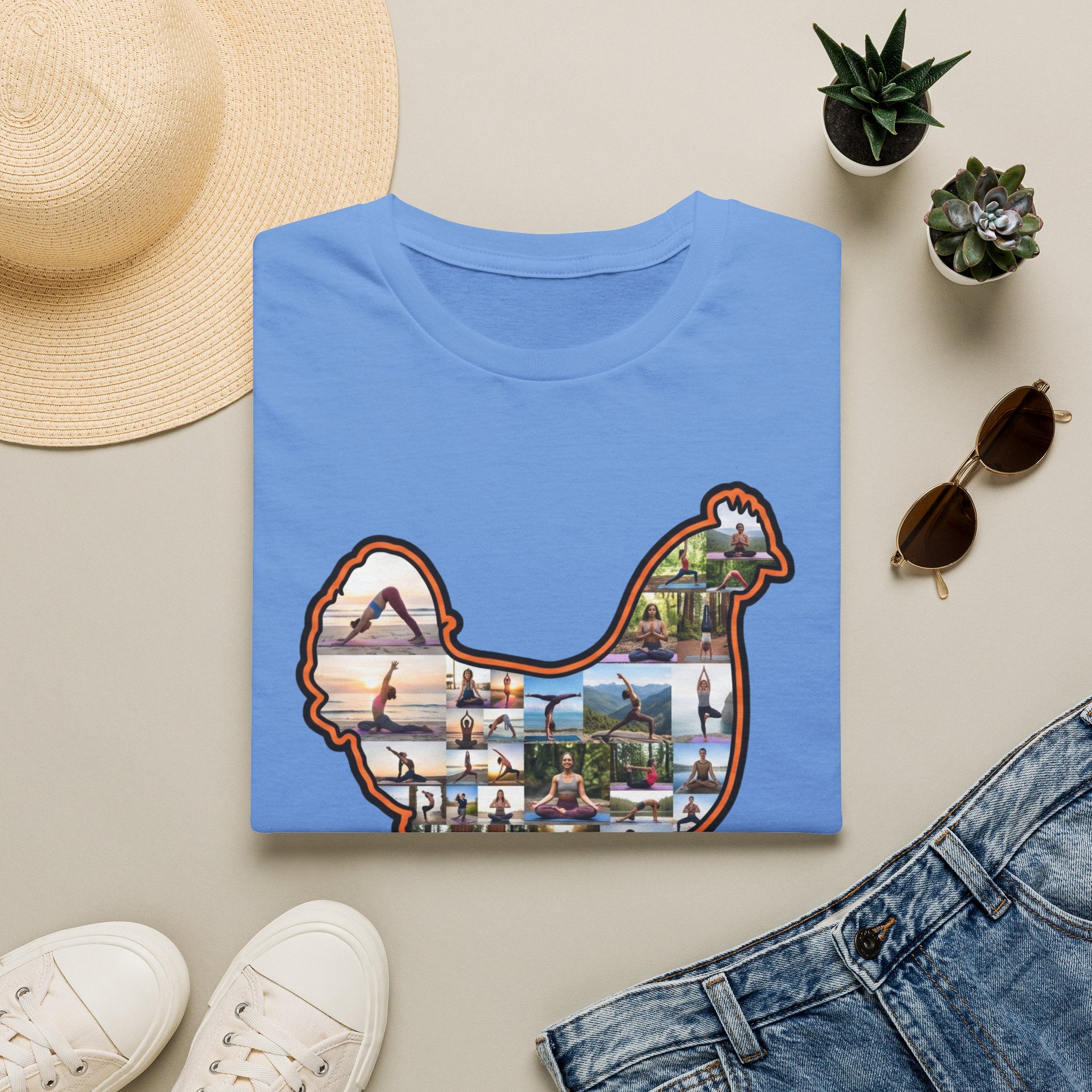 Hen Silhouette Yoga T-Shirt