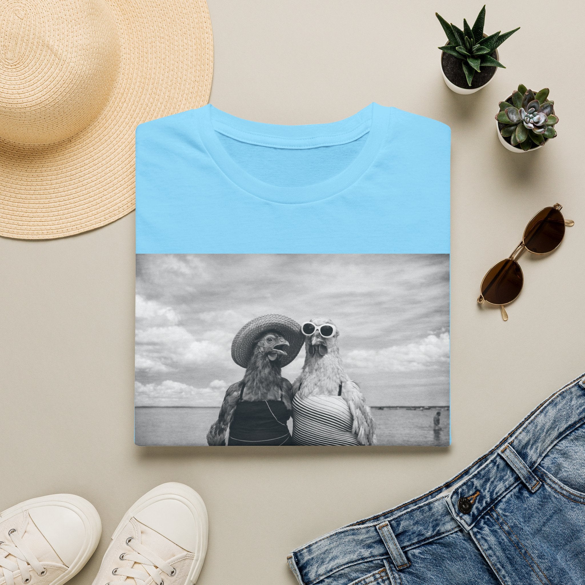 Day at the Beach B&W T-Shirt