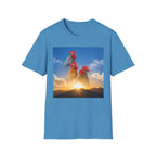 3 Rooster Sunrise Mountain T-Shirt
