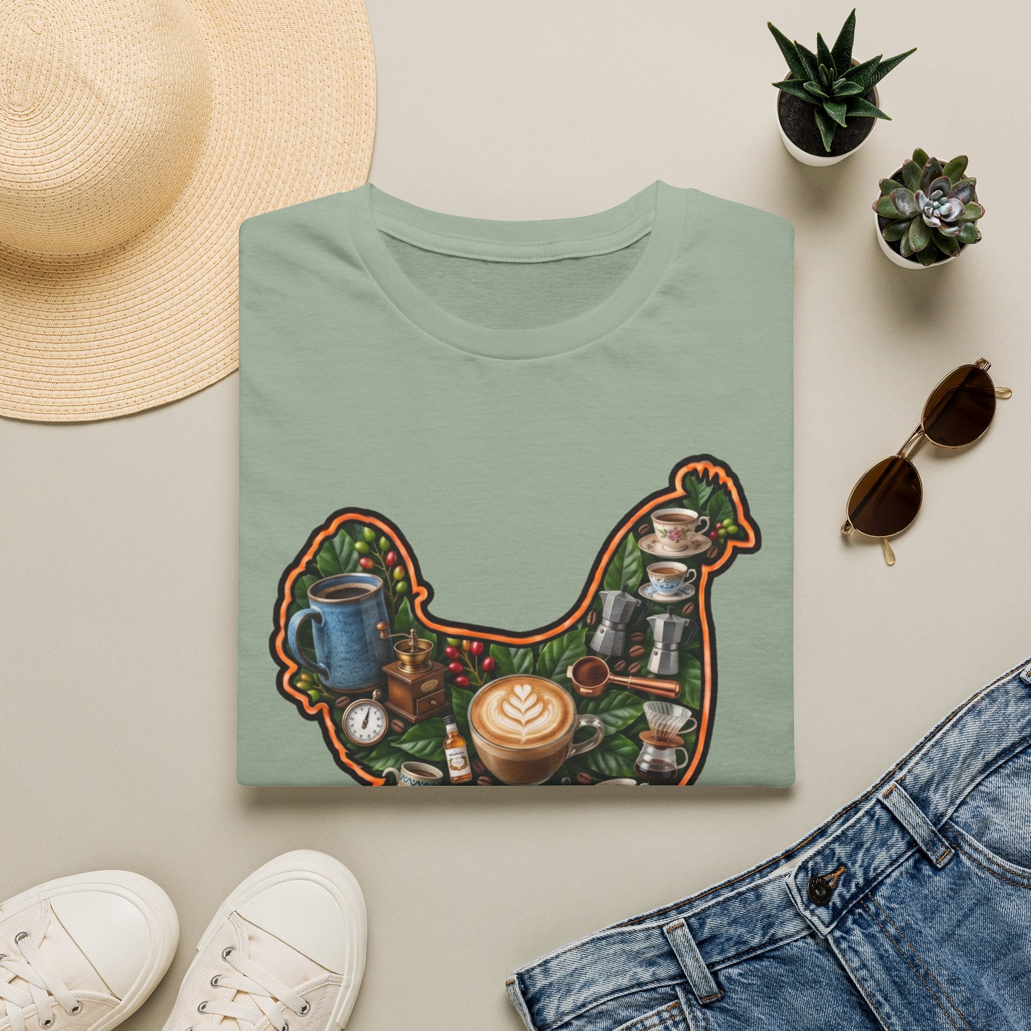 Hen Silhouette Coffee T-Shirt