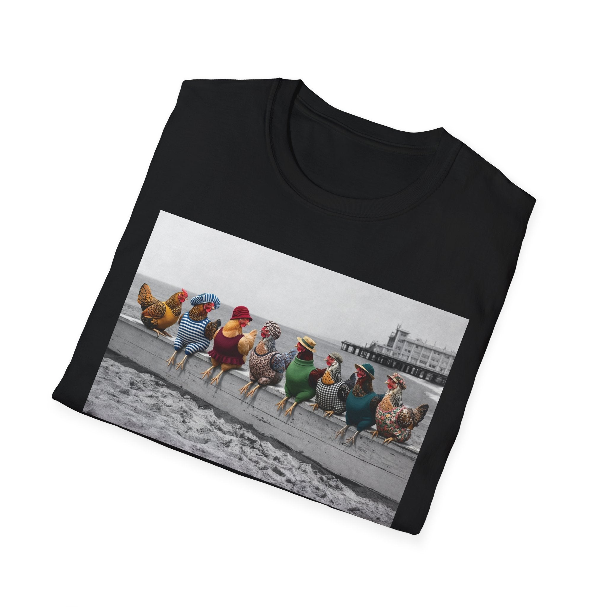 Beach Hens Sitting Color T-Shirt