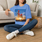 3 Rooster Sunrise Mountain T-Shirt