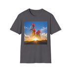 3 Rooster Sunrise Mountain T-Shirt