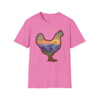 Hen Silhouette Mountain Sunset V T-Shirt