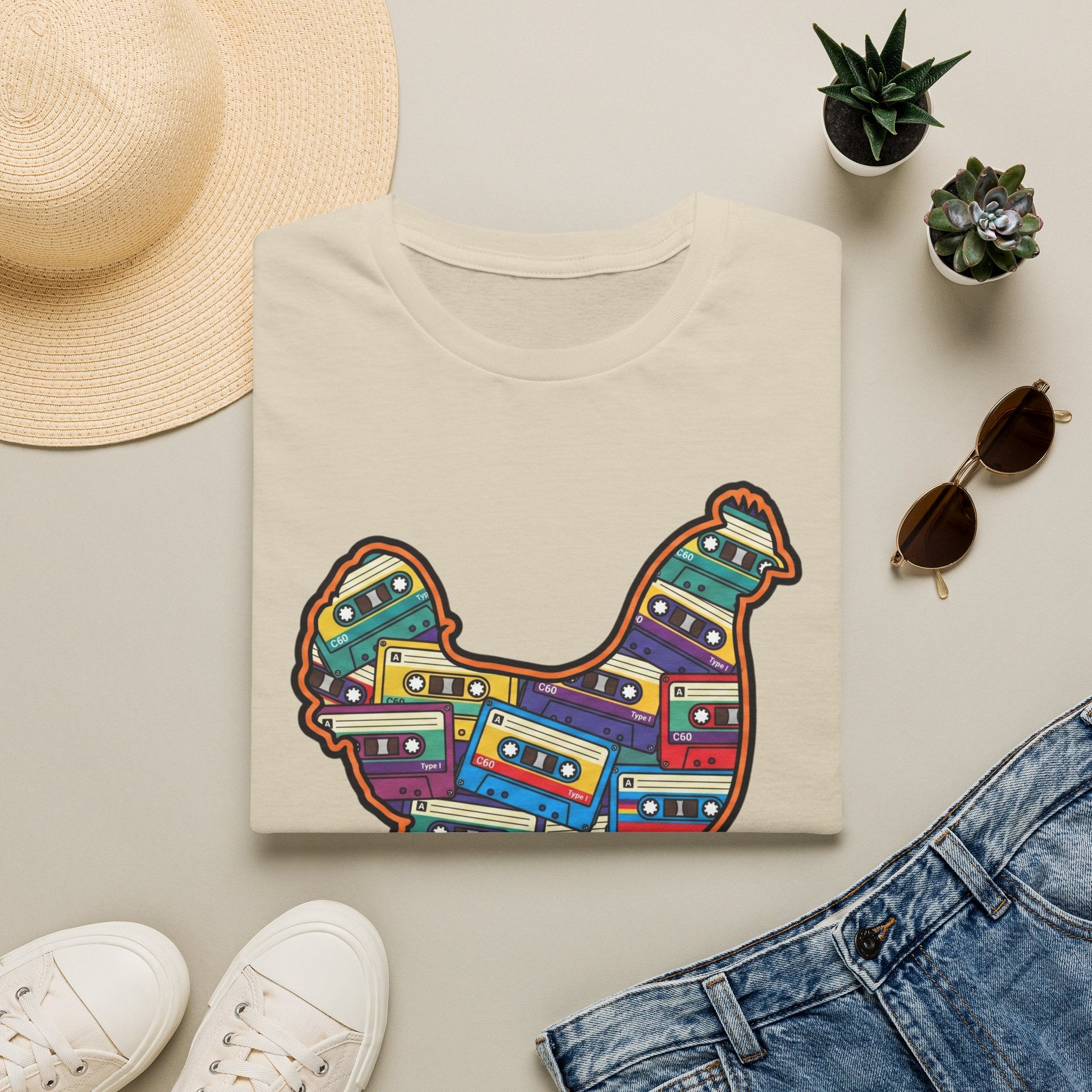 Hen Silhouette Cassettes V T-Shirt