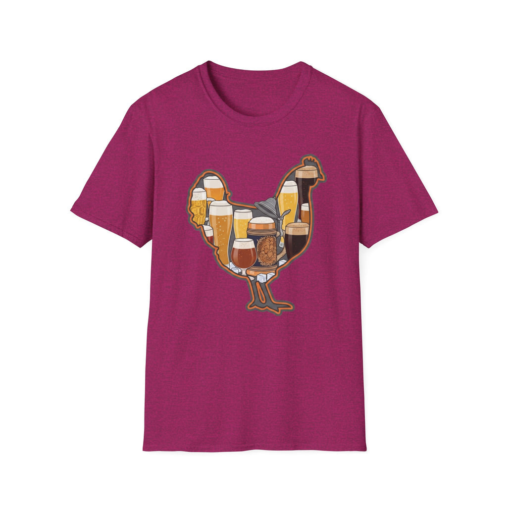 Hen Silhouette Beer V T-Shirt