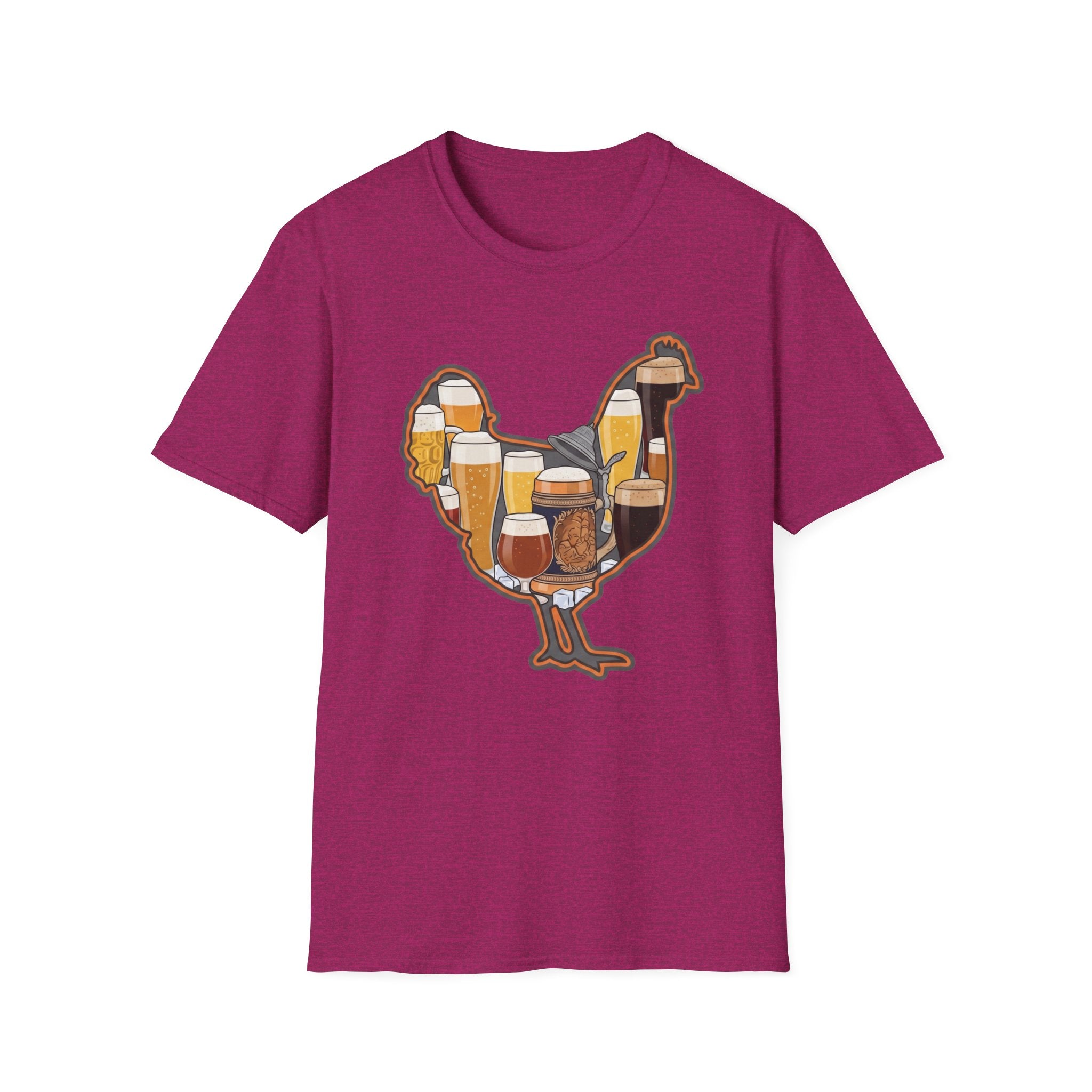 Hen Silhouette Beer V T-Shirt