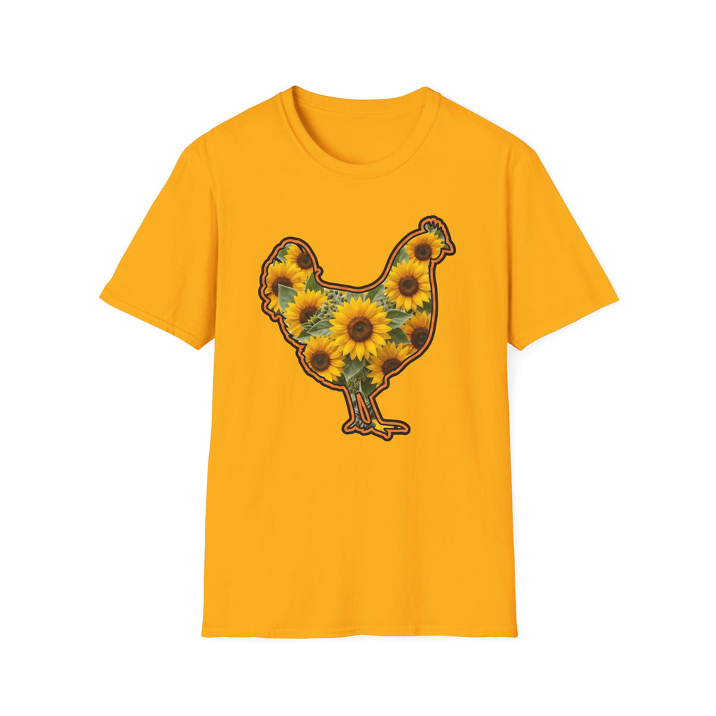 Hen Silhouette Sunflower T-Shirt