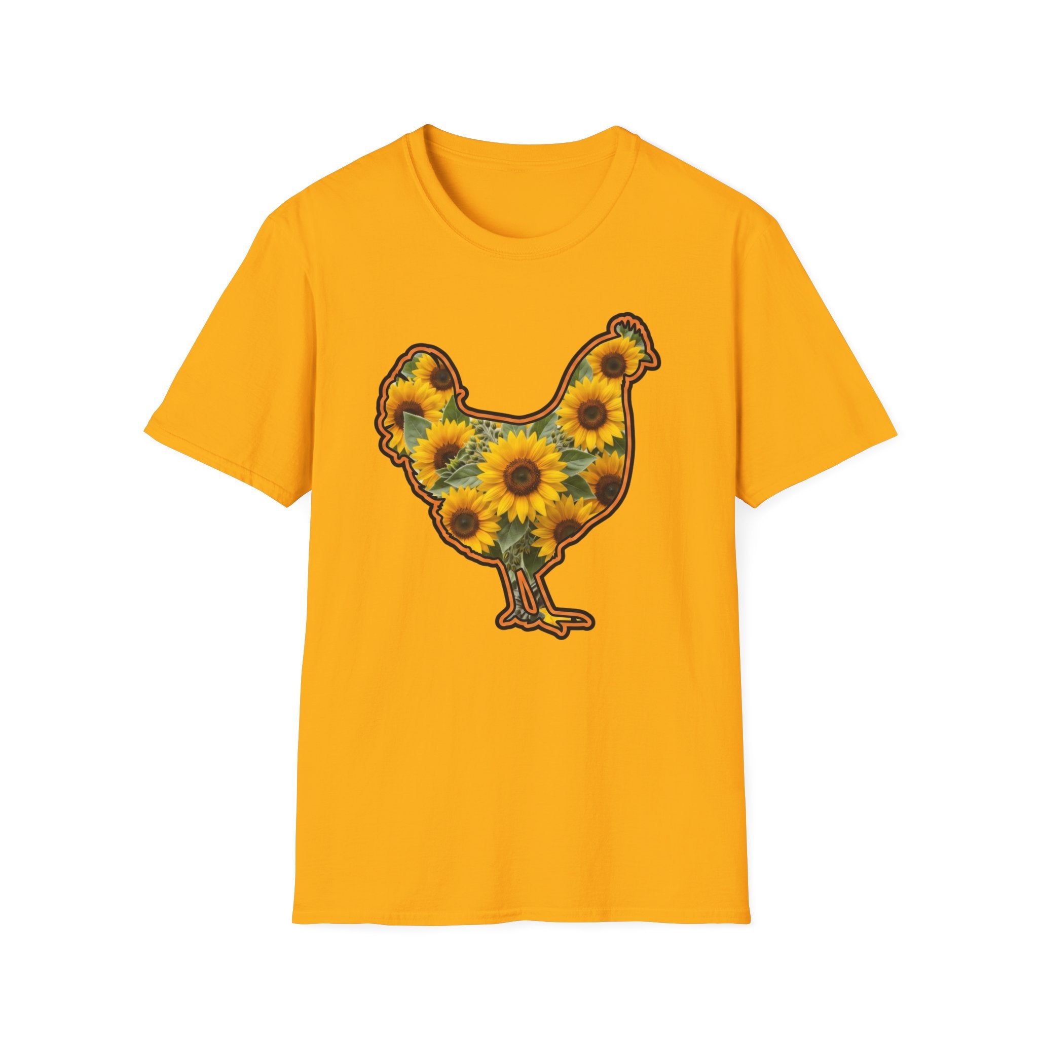 Hen Silhouette Sunflower T-Shirt