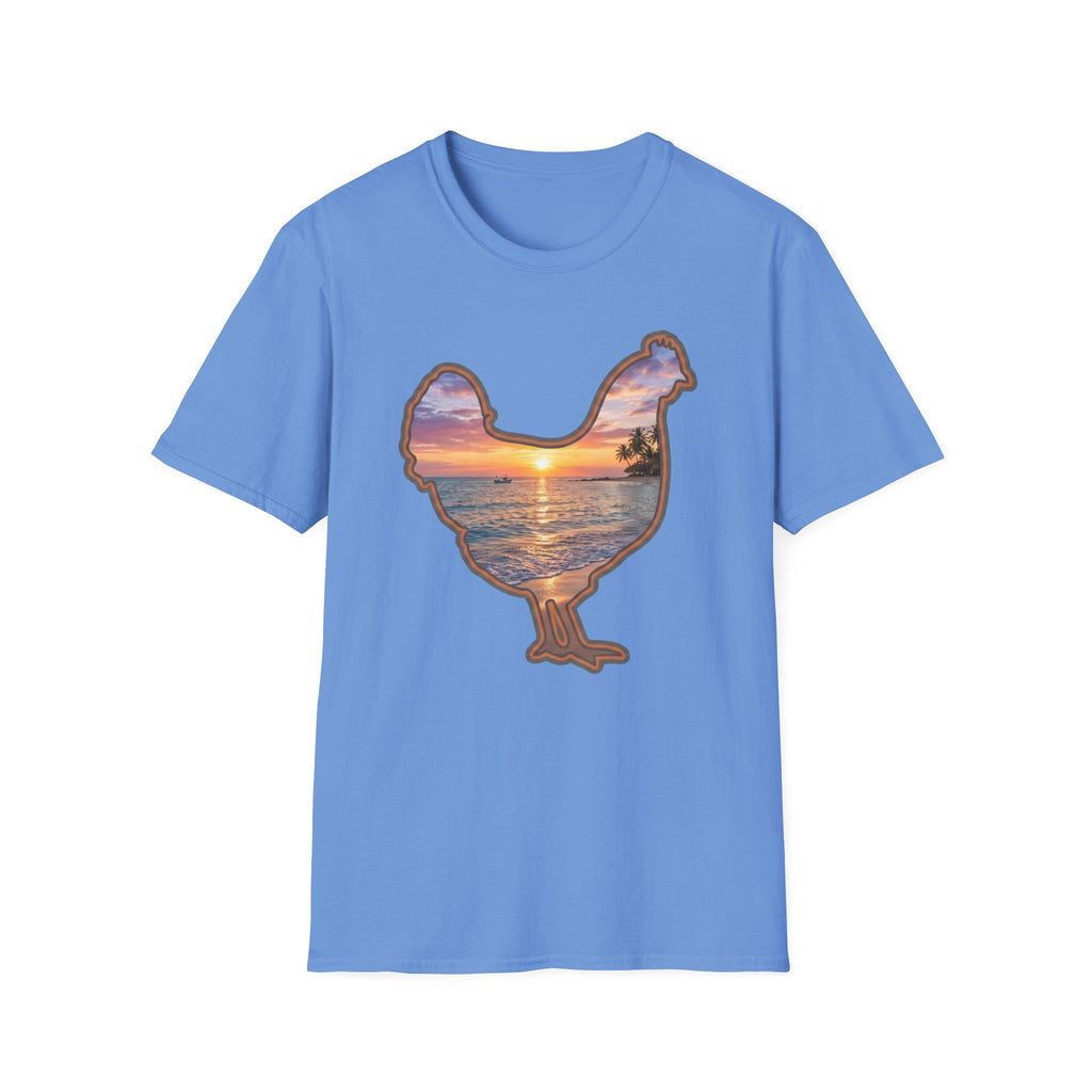 Hen Silhouette Beach T-Shirt