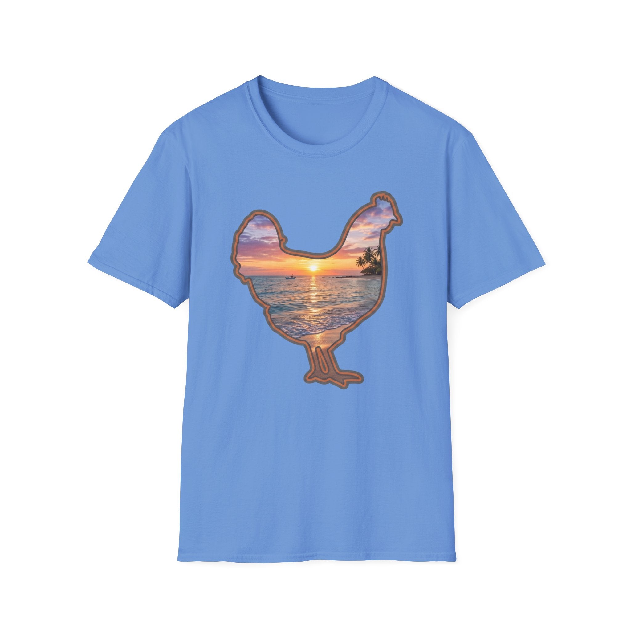 Hen Silhouette Beach T-Shirt