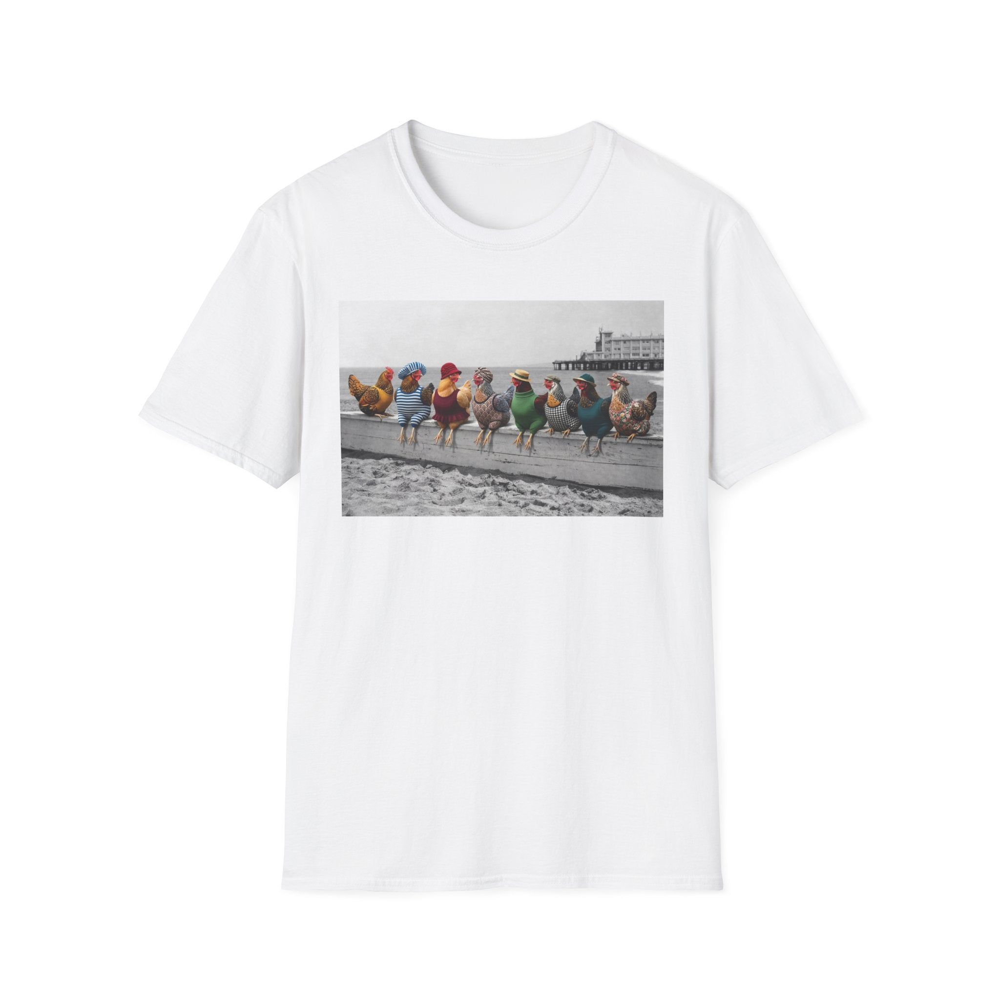 Beach Hens Sitting Color T-Shirt