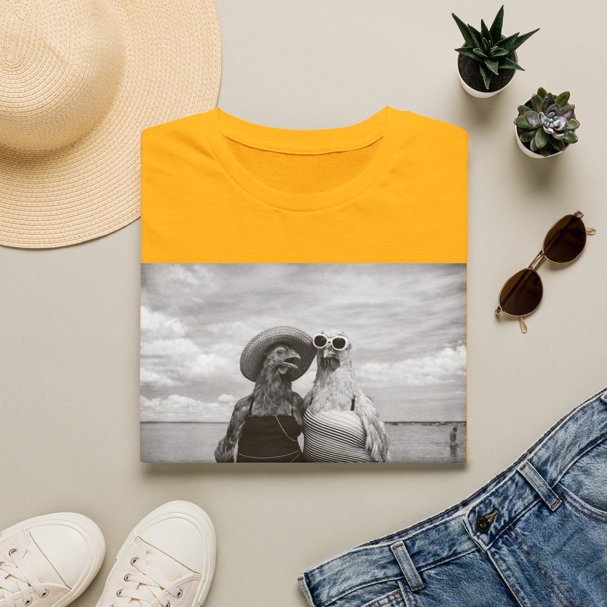 Day at the Beach B&W T-Shirt