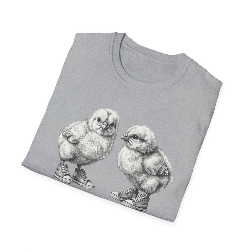 Baby Chicks in Clucks Drawing T-Shirt