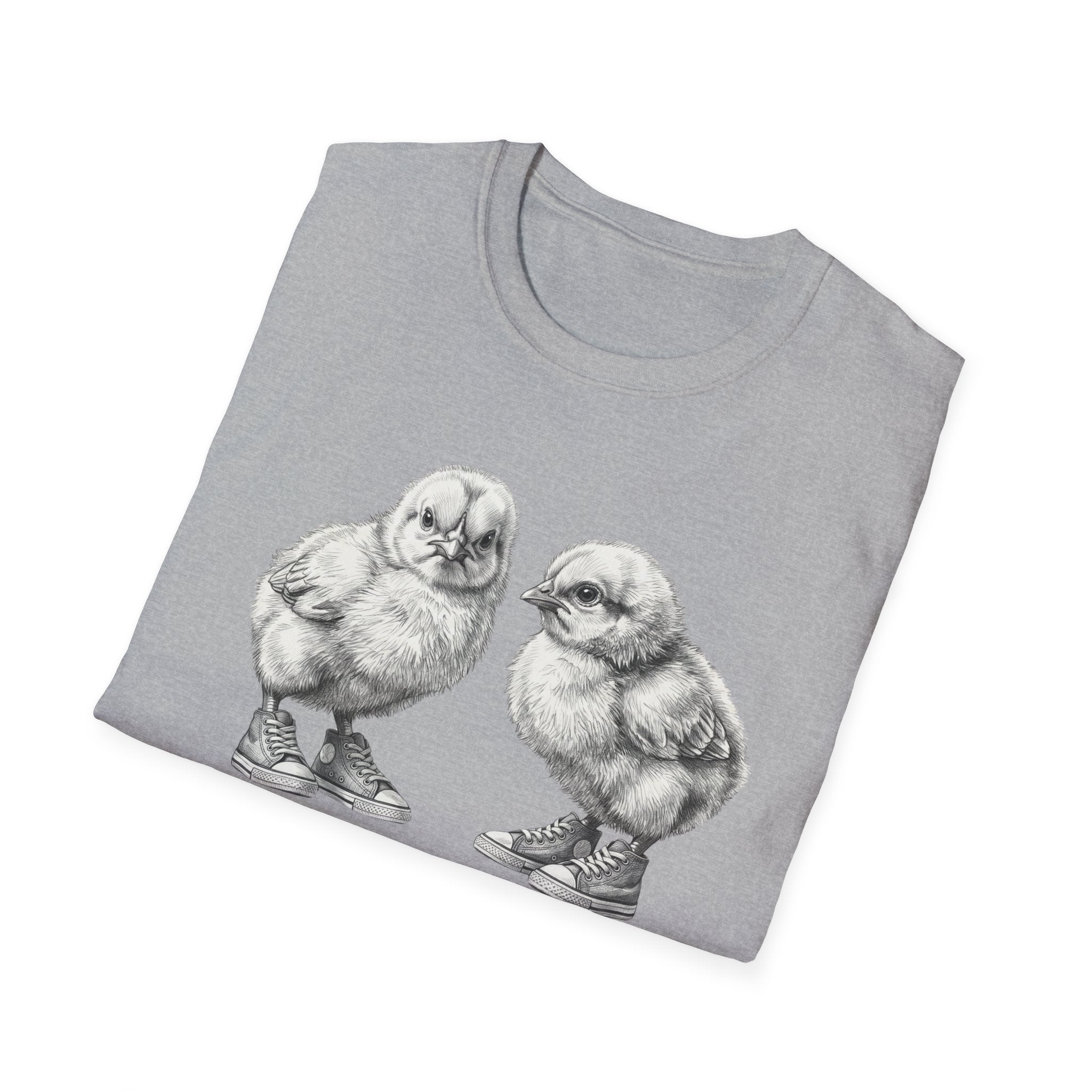 Baby Chicks in Clucks Drawing T-Shirt