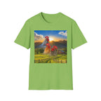 3 Rooster Sunrise Barn T-Shirt