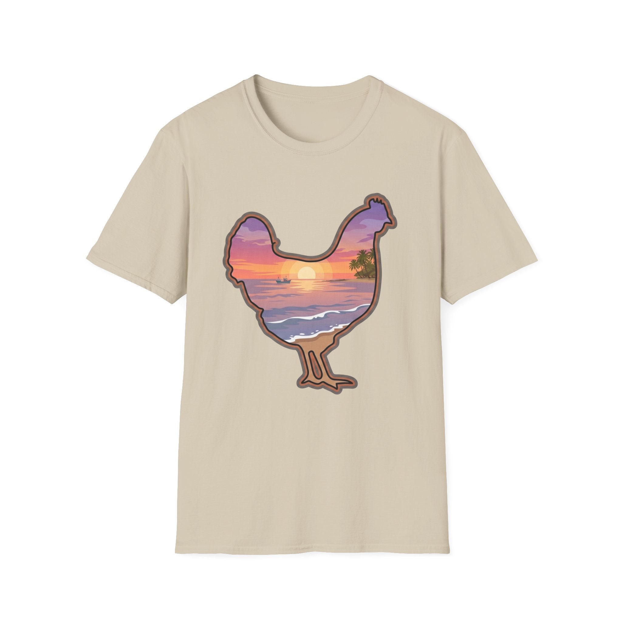 Hen Silhouette Beach V T-Shirt