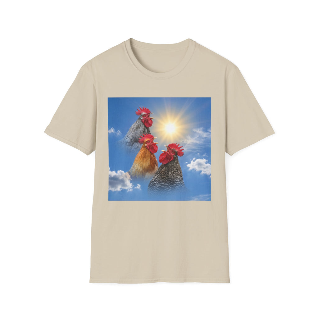 3 Rooster Sun T-Shirt