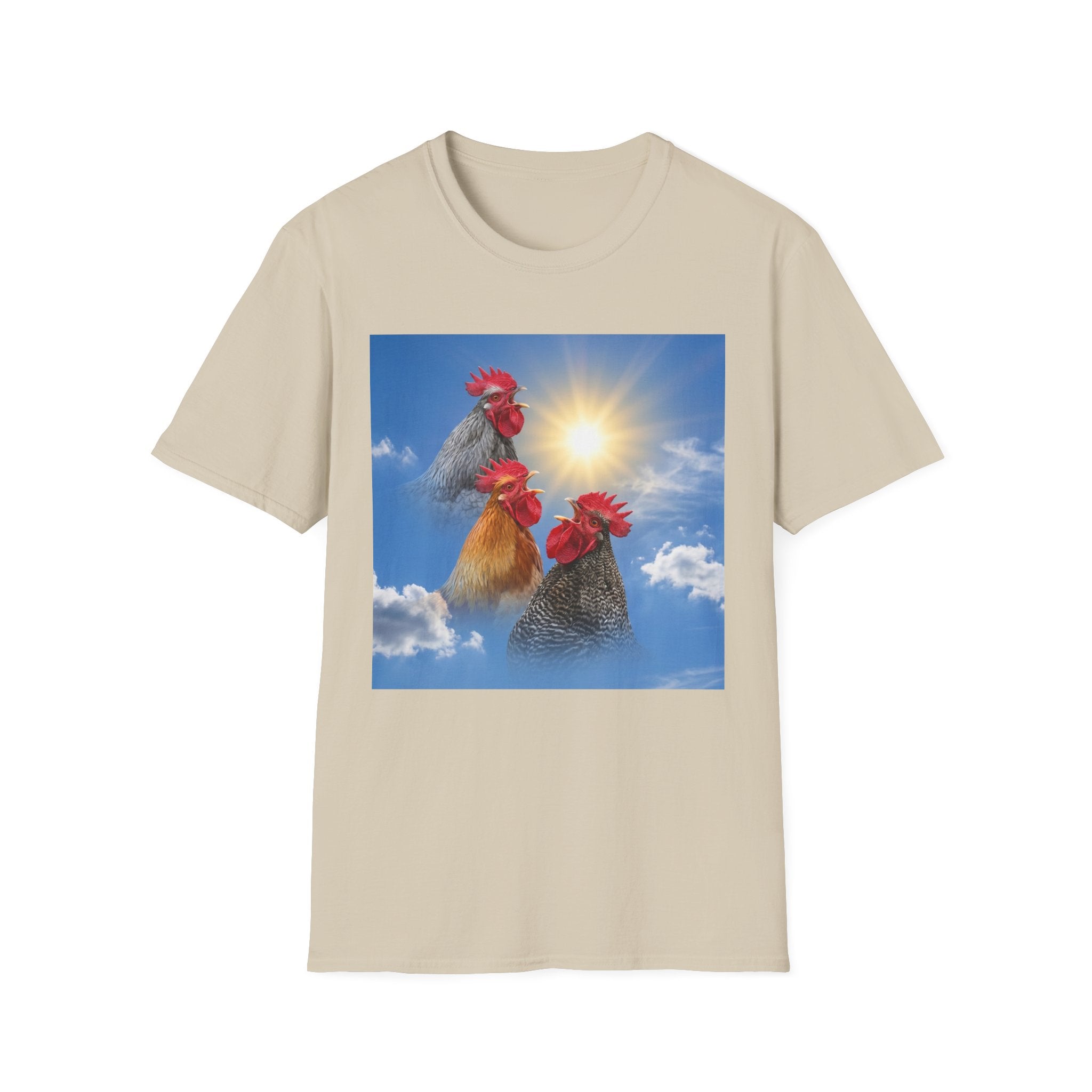 3 Rooster Sun T-Shirt