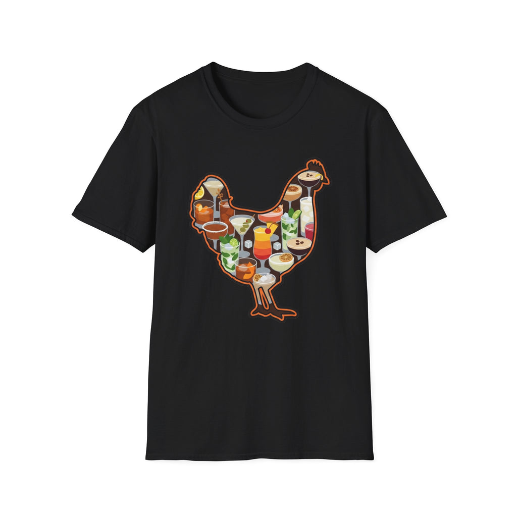 Hen Silhouette Cocktails V T-Shirt