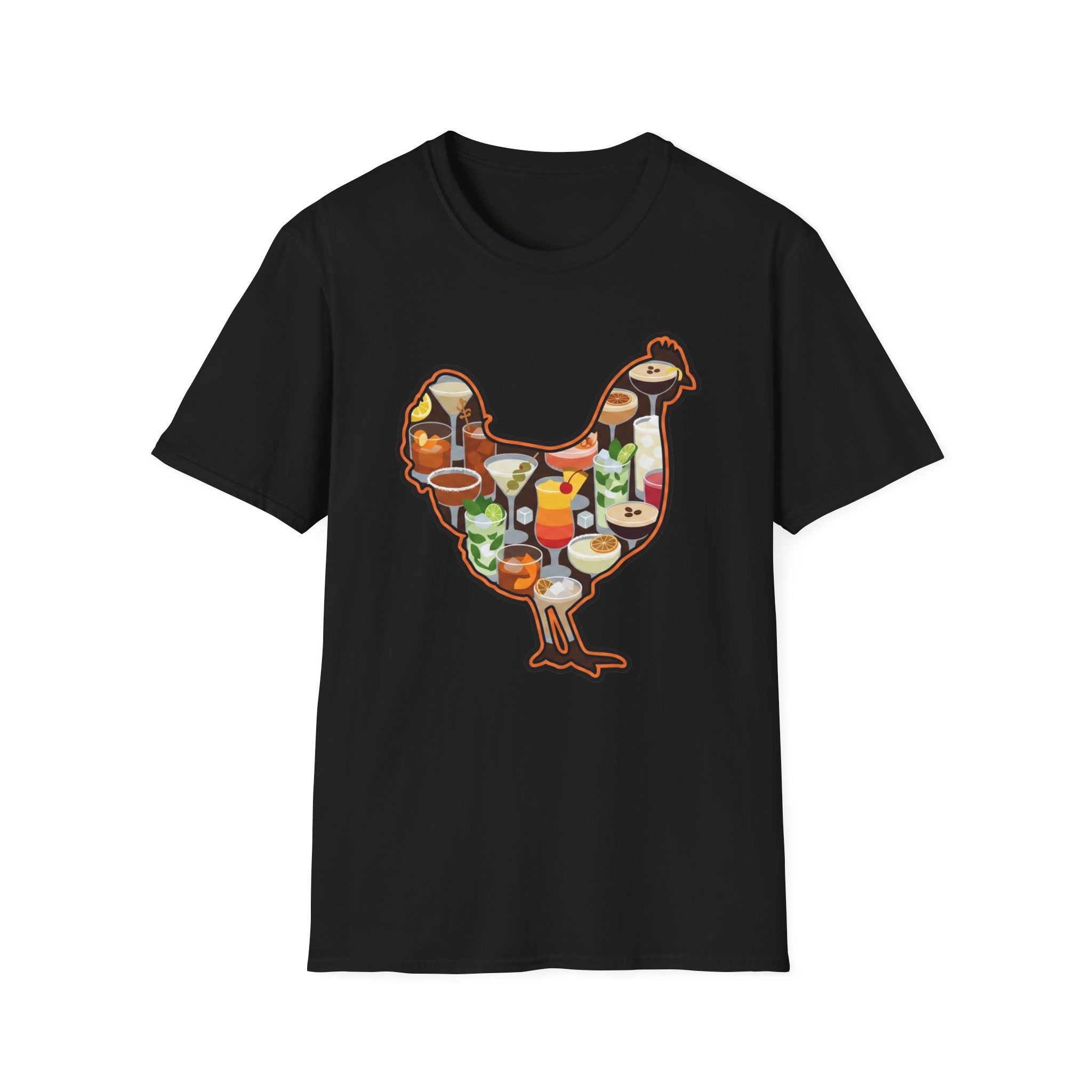 Hen Silhouette Cocktails V T-Shirt