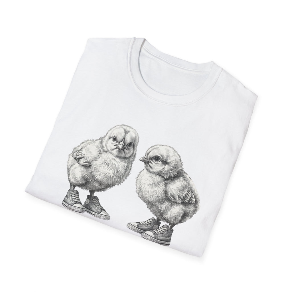 Baby Chicks in Clucks Drawing T-Shirt