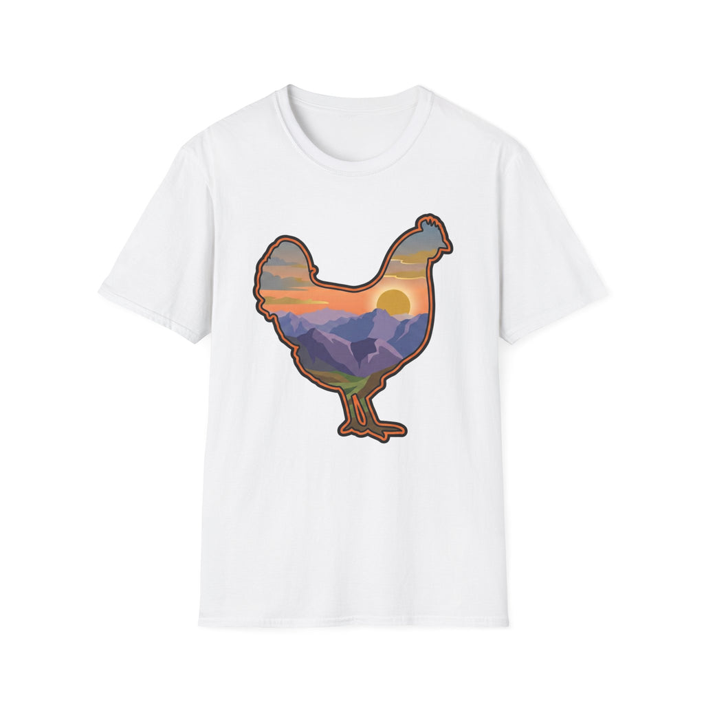 Hen Silhouette Mountain Sunset V T-Shirt