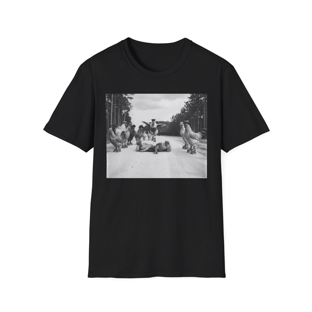 Old School Fowl Roller Skates T-Shirt